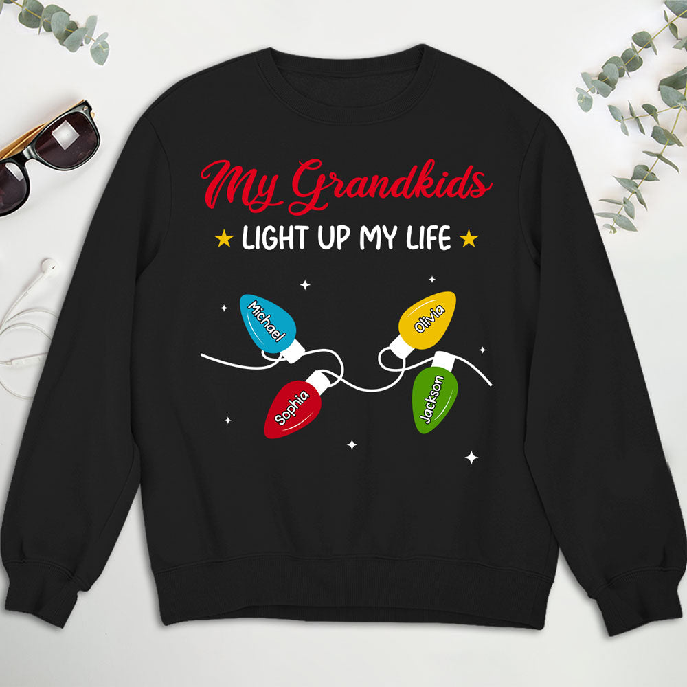 Custom Christmas & Birthday Gift for Grandma • The Light Of Grandma Life - Personalized Shirt