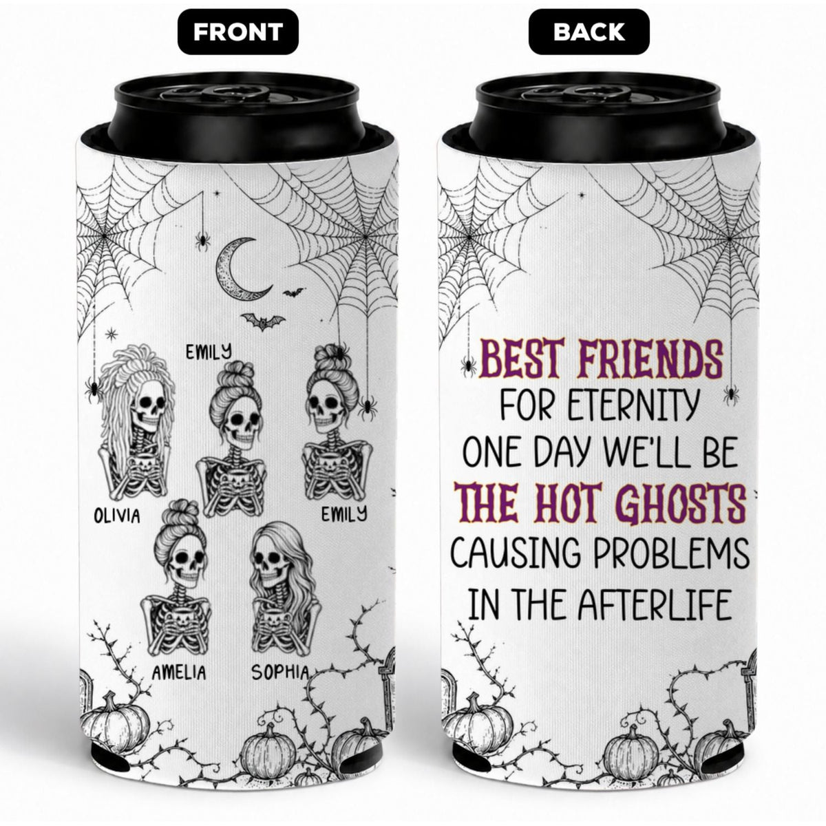 Partners in Fright - Personalized Skinny Can Cooler