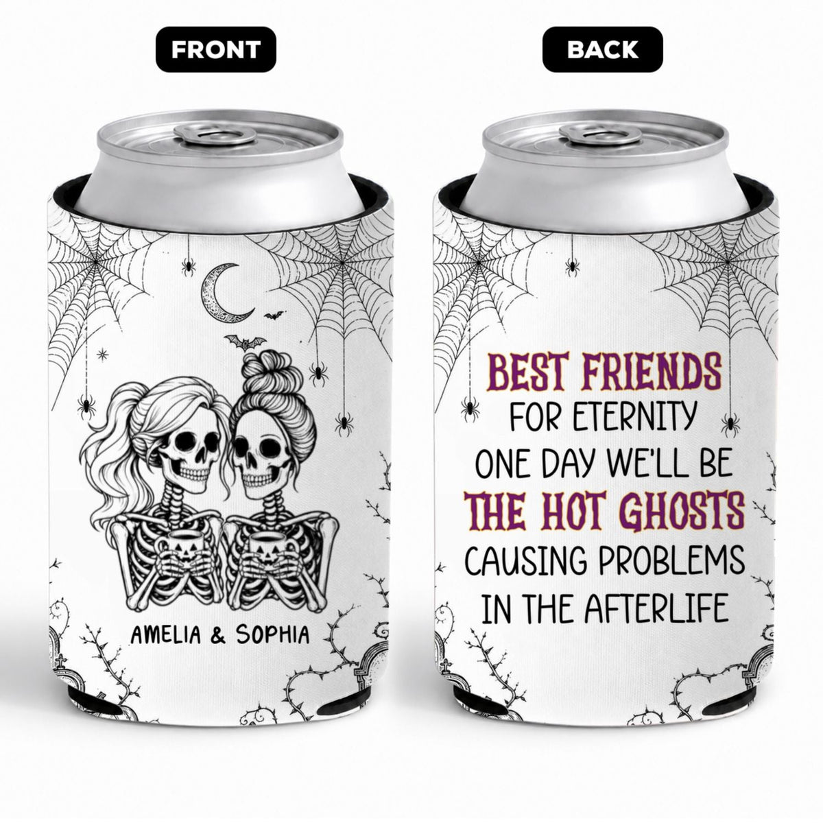 Partners in Fright - Personalized Skinny Can Cooler