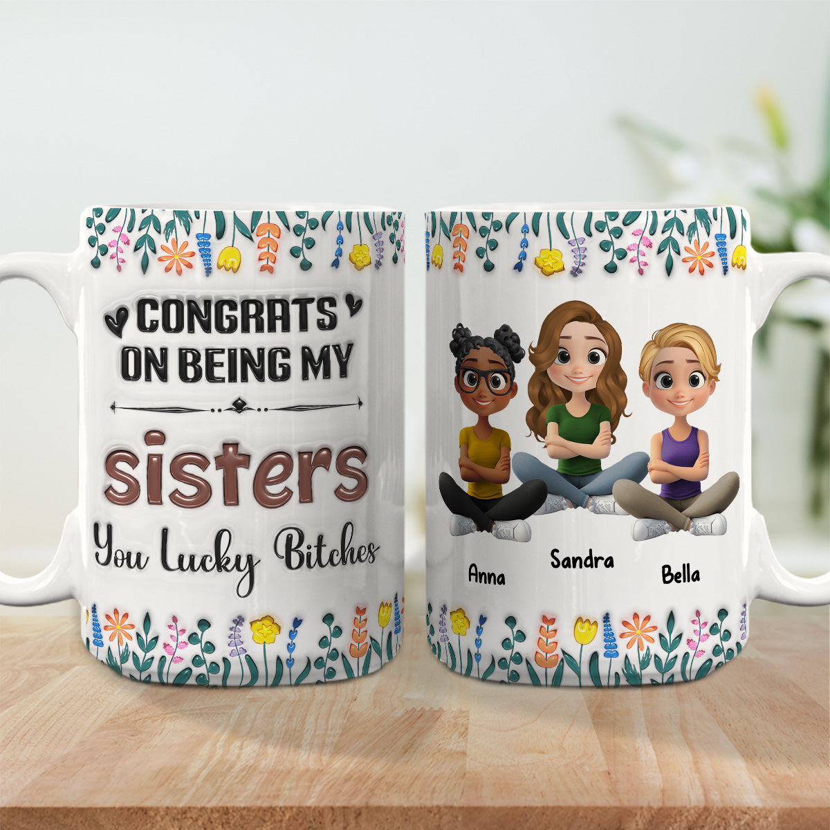 Custom Best Friend, Christmas & Birthday Friendship Keepsake Gift • Congrats On Being My Forever Bestie - Personalized 3D Inflated Effect Mug