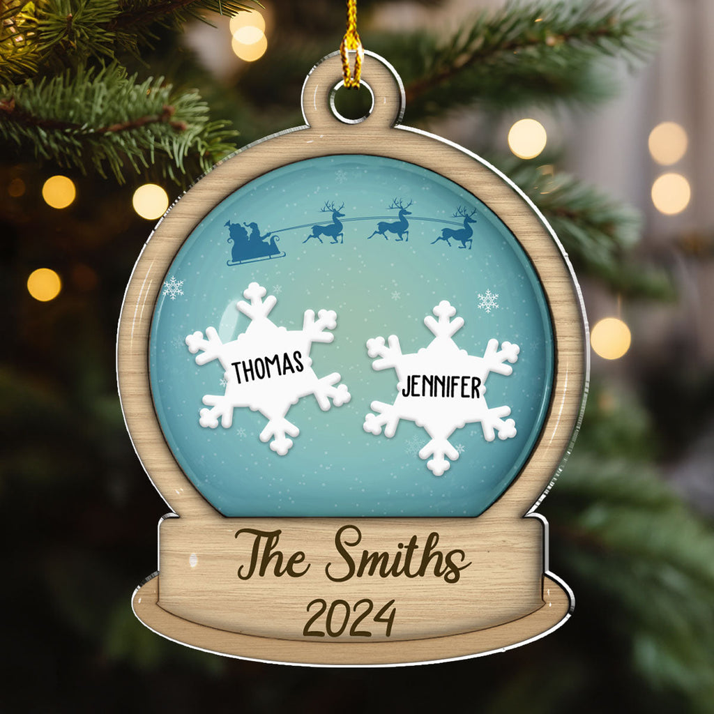 Custom Family Ornament, Christmas Gift for Family Members •  The Family 2024 - Personalized 3D Inflated Effect Acrylic Ornament