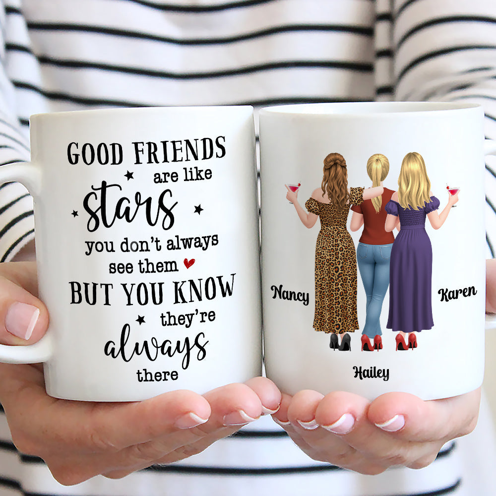 Custom Best Friend, Christmas & Birthday Friendship Keepsake Gift • Forever Friends Star - Personalized Coffee Mug