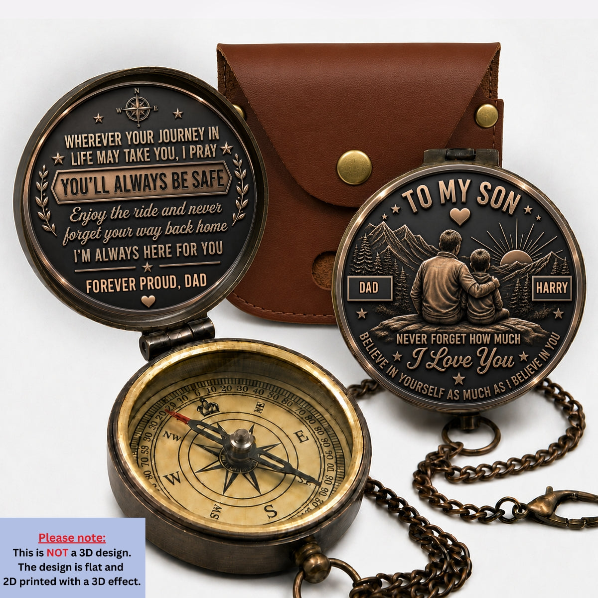 Believe In Your Journey - Personalized Pocket Compass