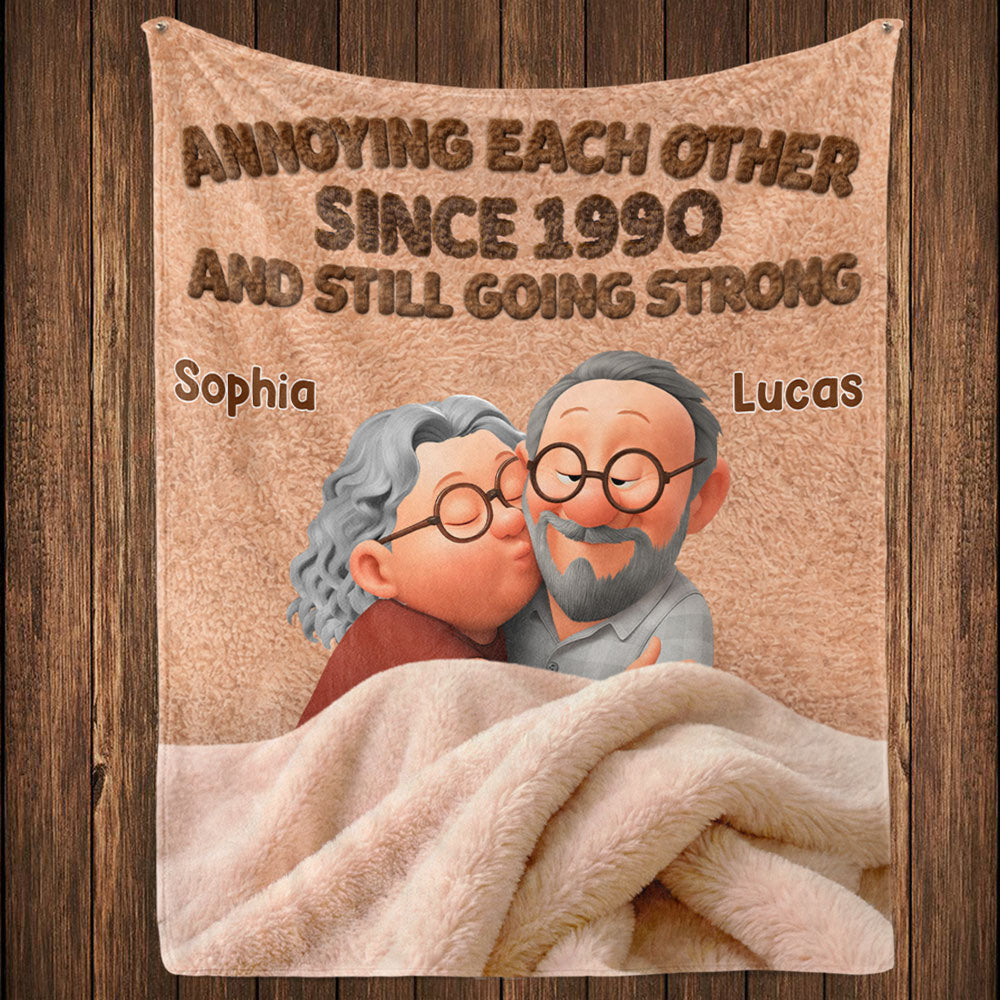 Annoying Each Other - Personalized Fleece Blanket