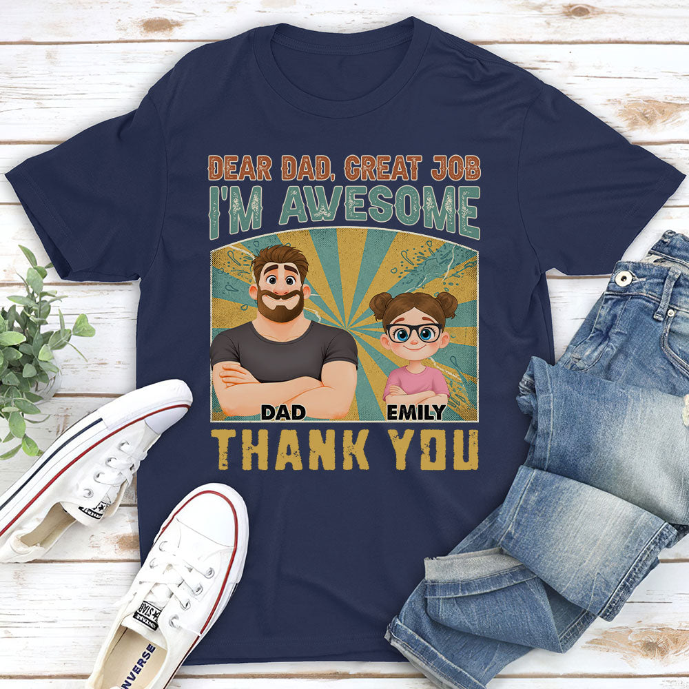 Custom Father's Day, Special Gift for Dad & Grandpa • Thank You Best Dad Stylized - Personalized Shirt
