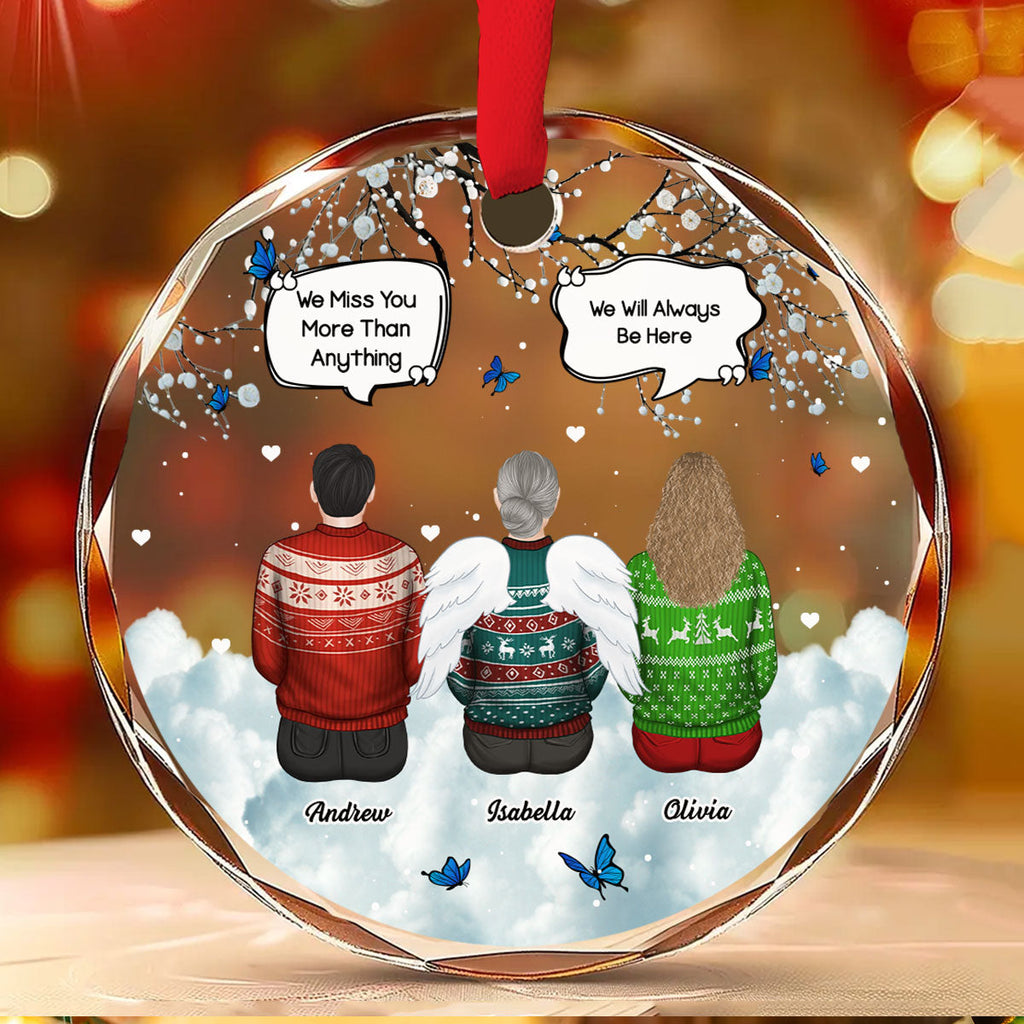 Custom Family Ornament, Christmas Gift for Family Members •  They Still Talk About You - Personalized Glass Ornament