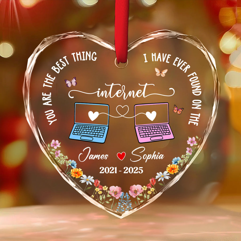 Custom Keepsake Christmas Ornament •  Online Lover - Personalized Glass Ornament
