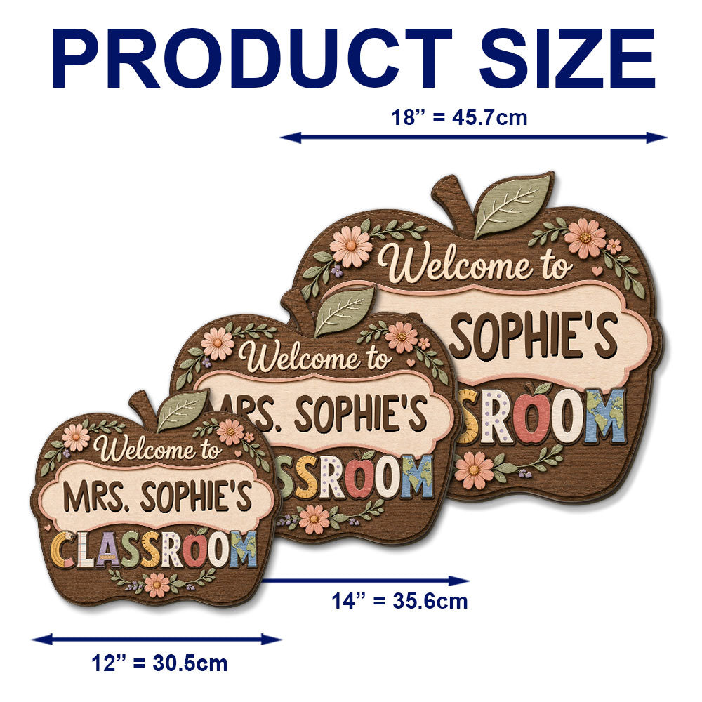 Custom Home & Wall Decor, Birthday & Christmas Gift • Shaping Minds Touching Hearts Forever - Personalized 3D Effect Wood Sign
