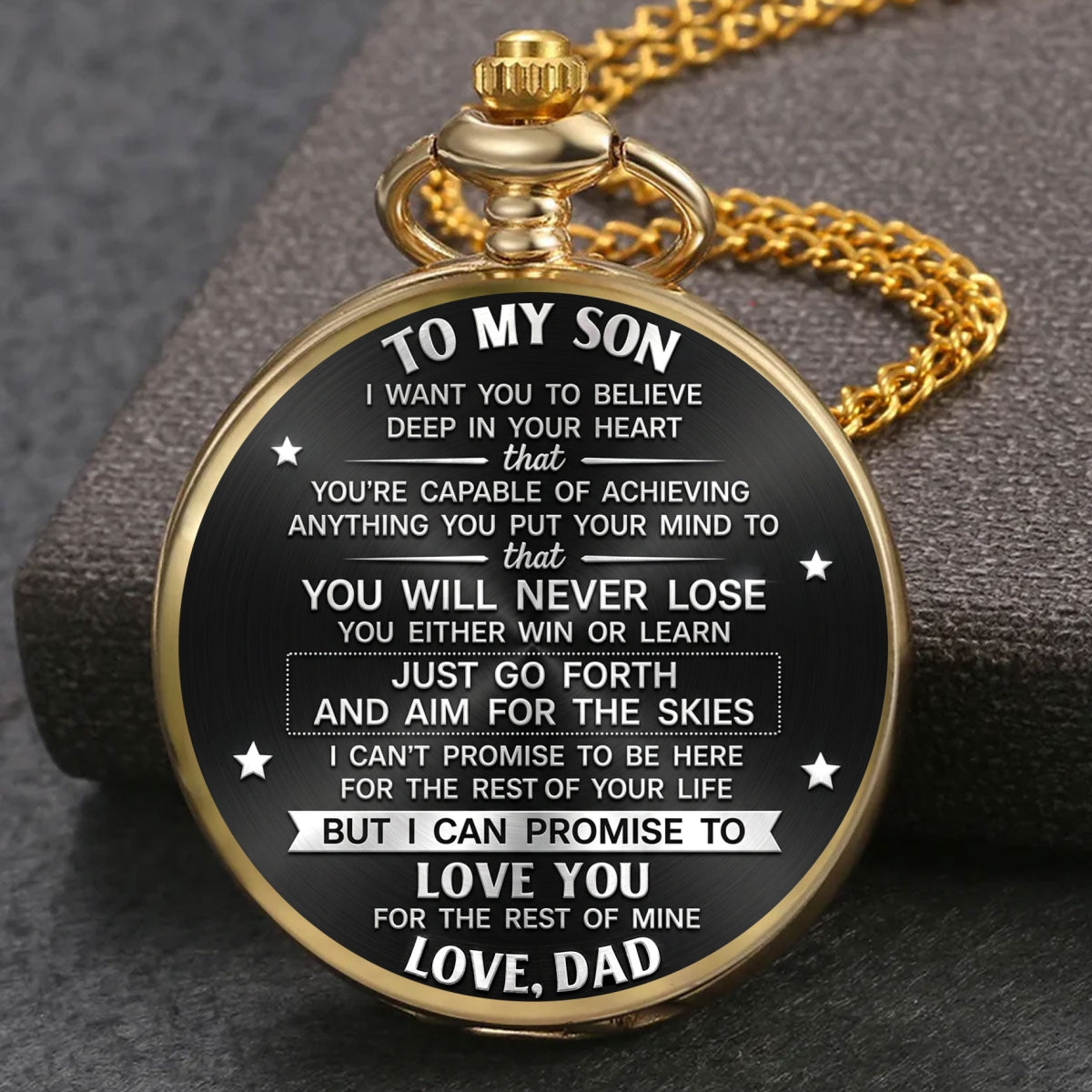 Love You For The Rest Of Mine - Personalized Print Pocket Watch