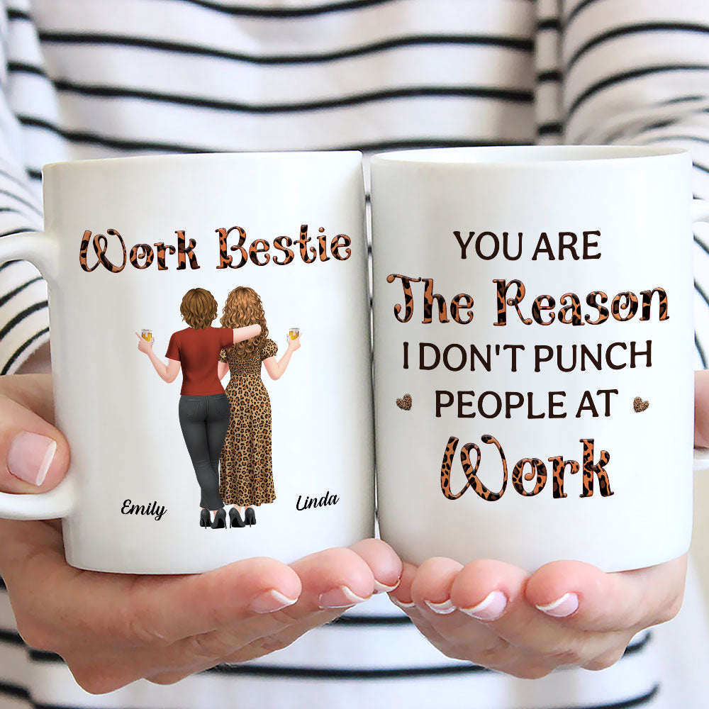 Custom Coworker, Christmas & Birthday Team Appreciation Gift • Work Bestie - Personalized Coffee Mug