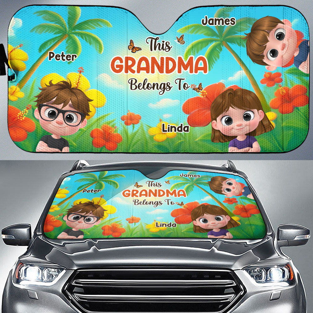 Grandkids Summertime - Personalized Car Sunshade