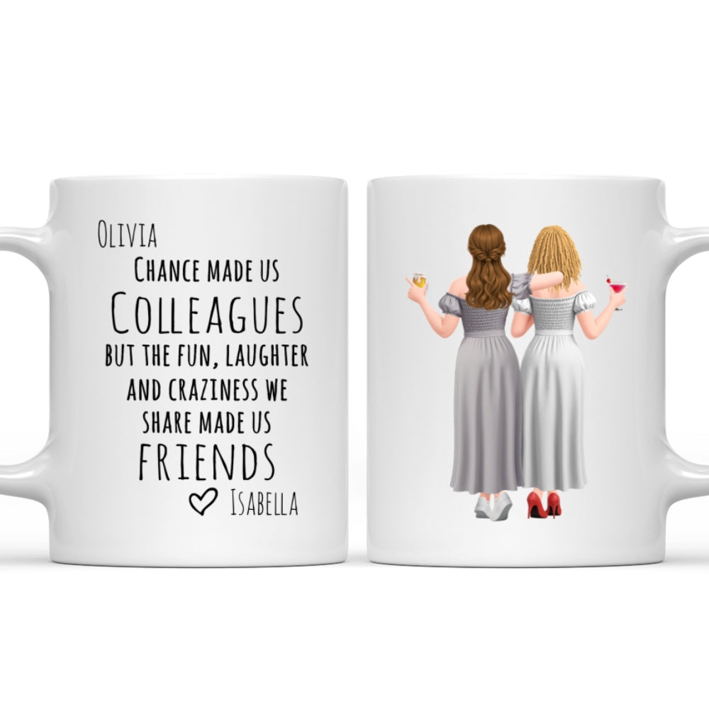Custom Coworker, Christmas & Birthday Team Appreciation Gift • Work Brought Us Together - Personalized Coffee Mug