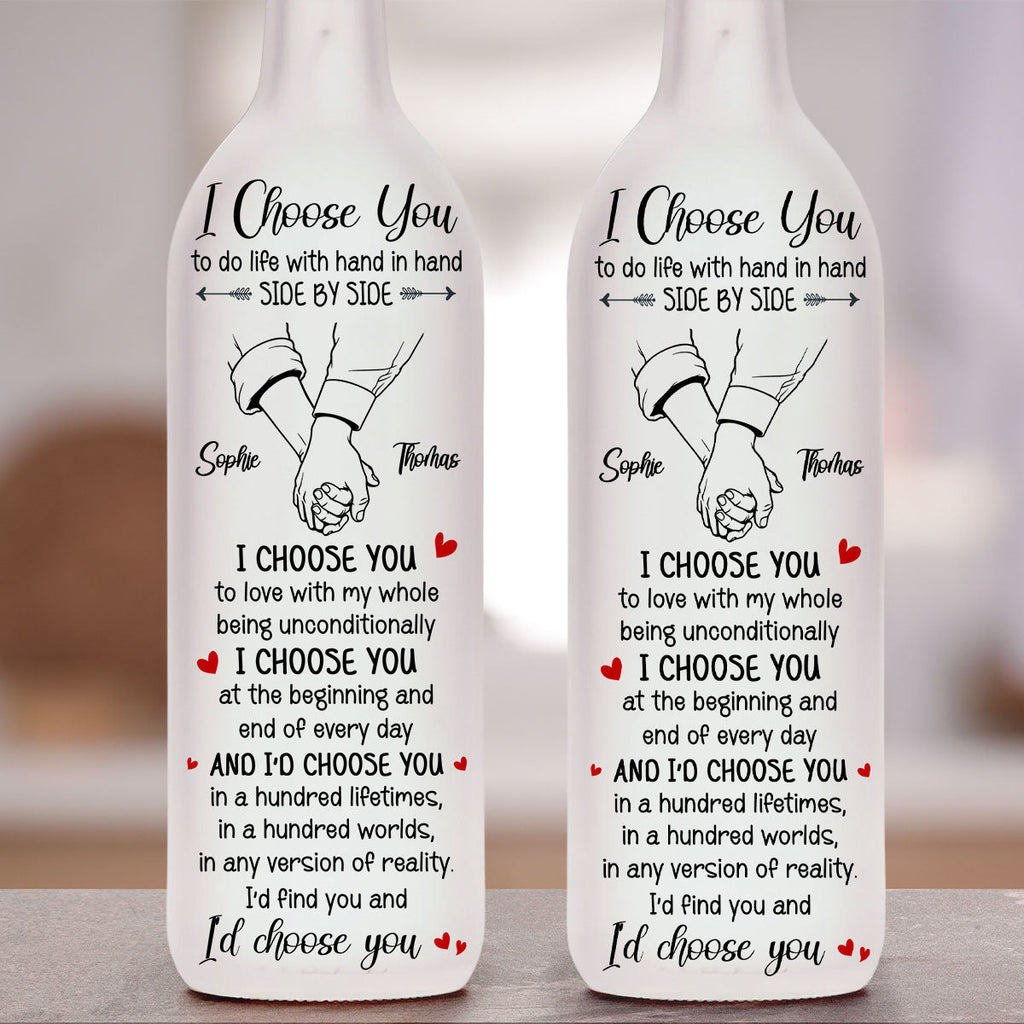 I Choose You - Personalized Bottle Lamp