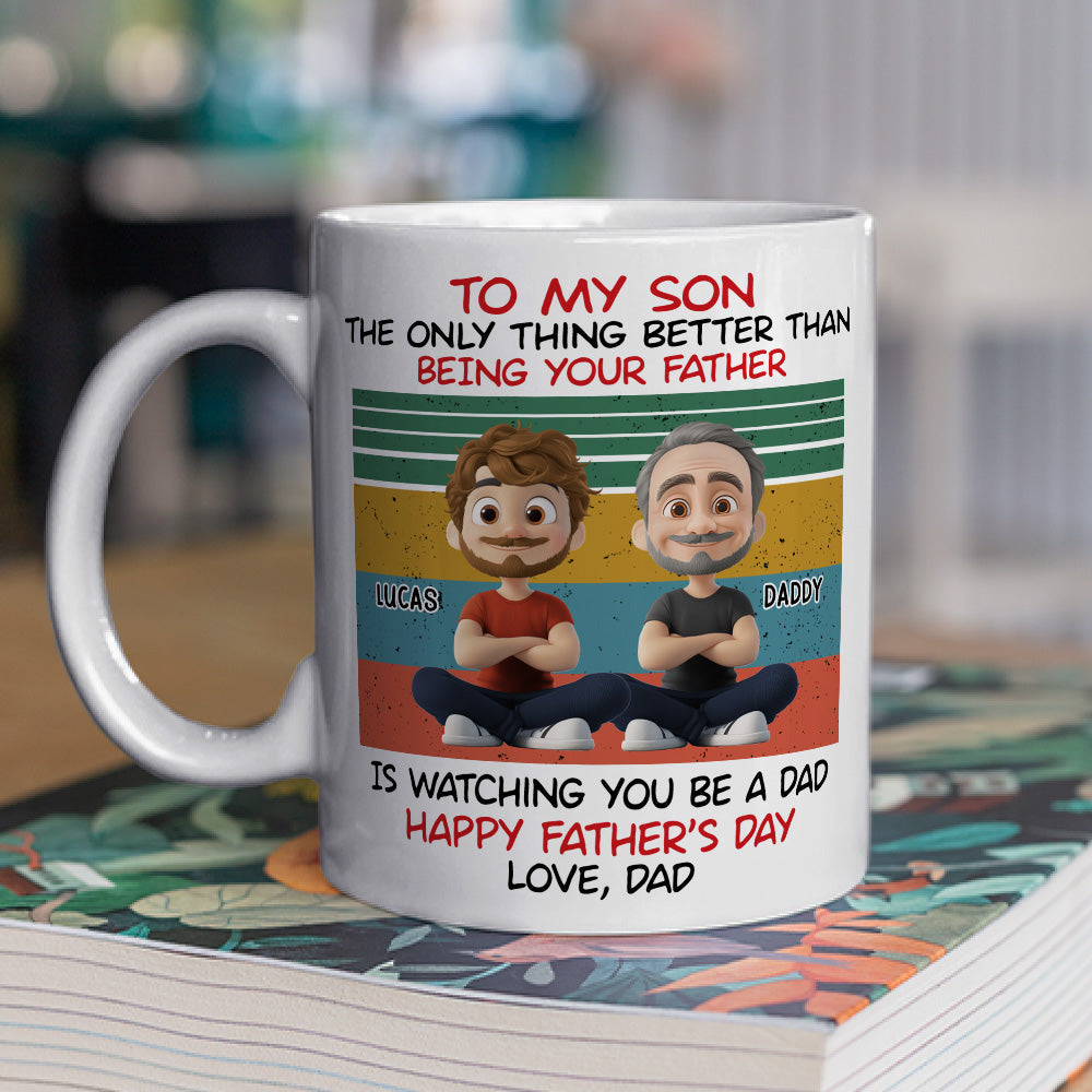 Custom Father's Day Gift For Son • You Are Awesome Son Better Dad - Personalized Coffee Mug
