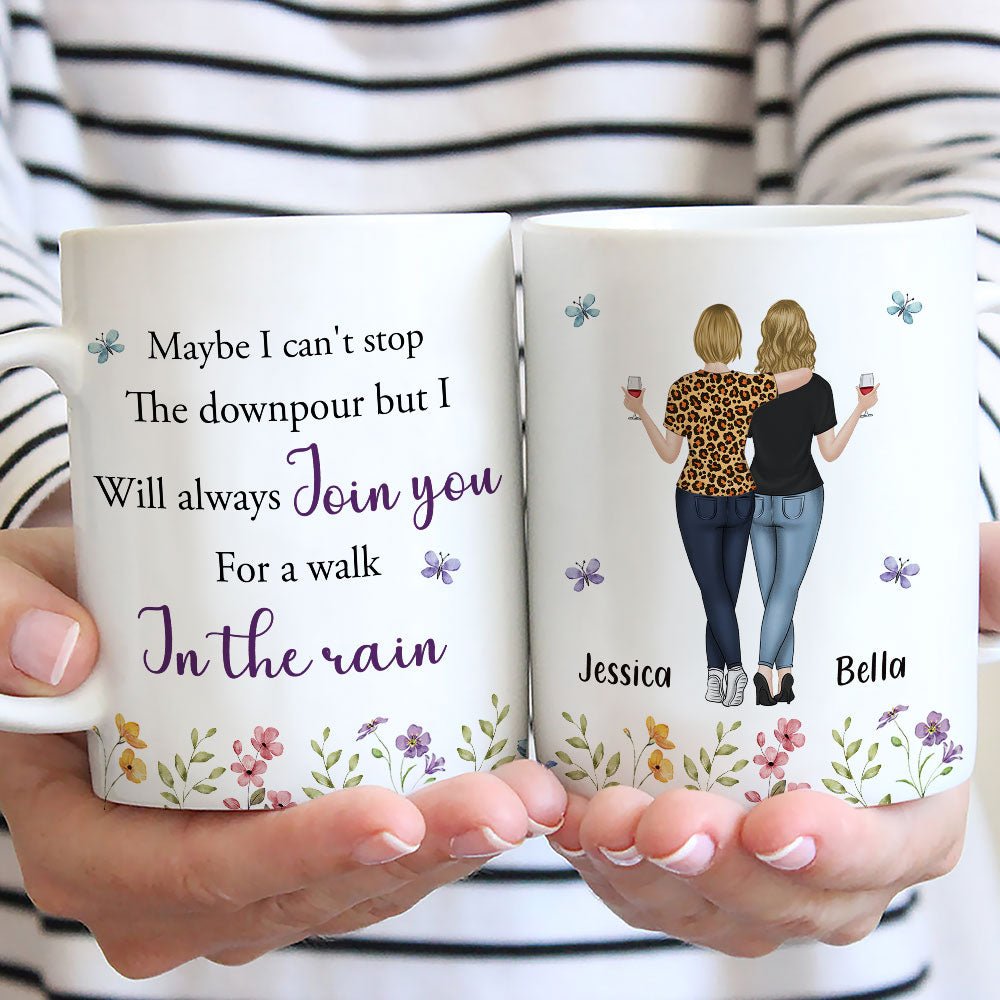 Custom Best Friend, Christmas & Birthday Friendship Keepsake Gift • Join You For A Walk - Personalized Coffee Mug