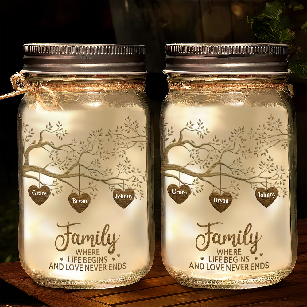 The Greatest Blessing - Personalized Mason Jar Light