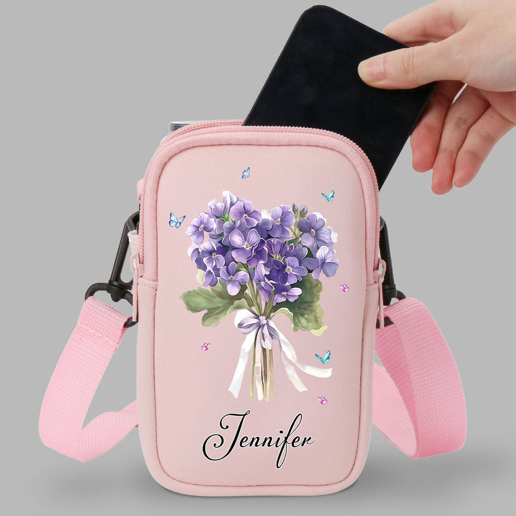 Birthmonth Flower - Personalized Water Bottle Carrier Bag