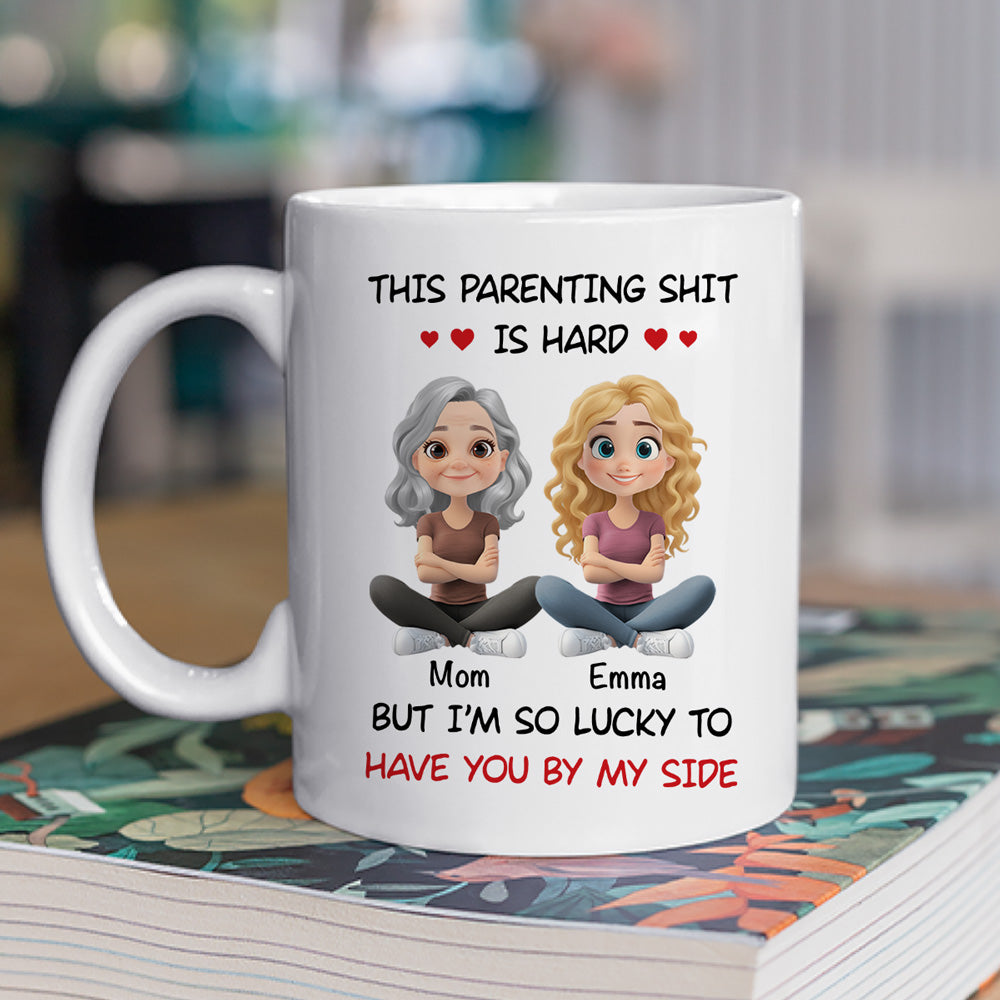 Custom Mother's Day Gift for Mom & Grandma • I Am So Lucky - Personalized Coffee Mug
