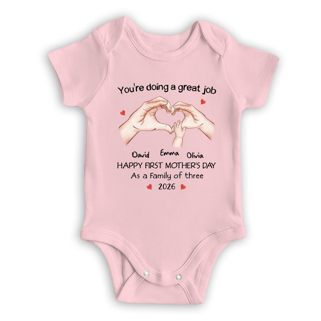 As A Family Of Three - Personalized Baby Onesie