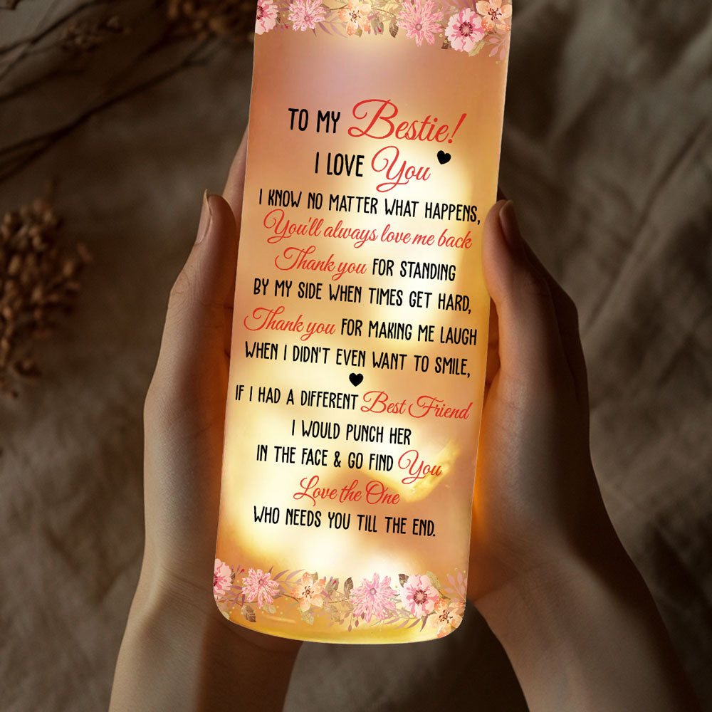 Thanks For Always Standing By My Side - Personalized Bottle Lamp