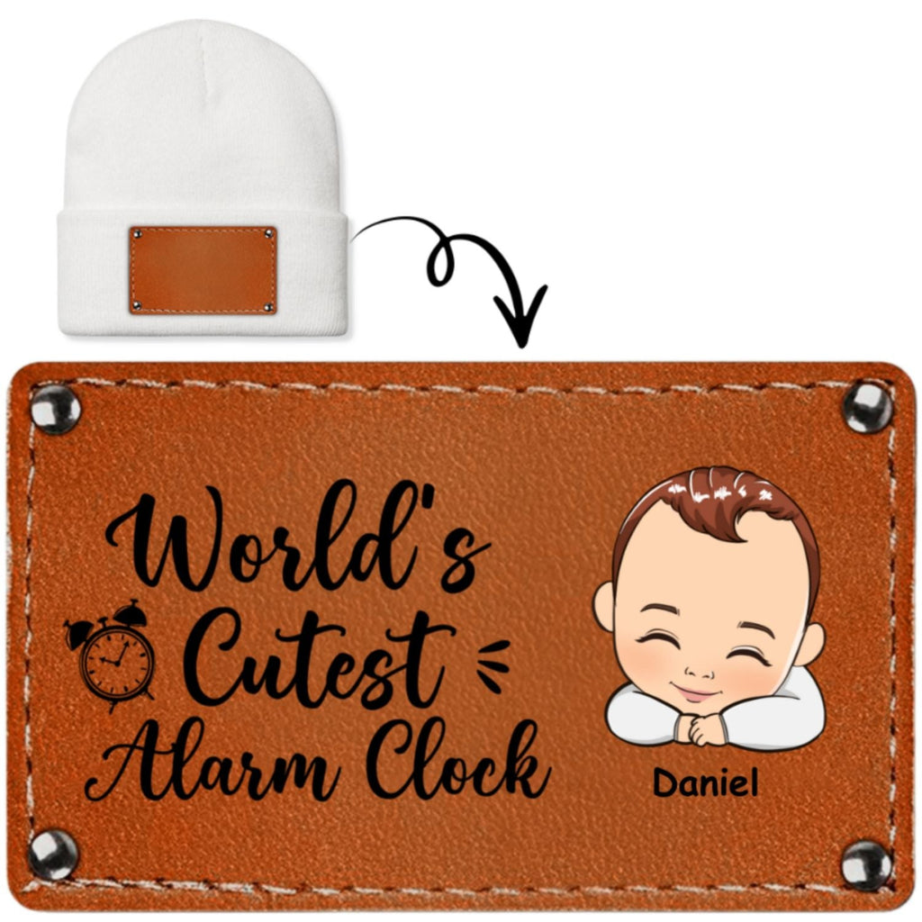 Custom Newborn Baby Beanie, Christmas Birthday Gift • The Cutest Alarm Clock - Personalized Beanie