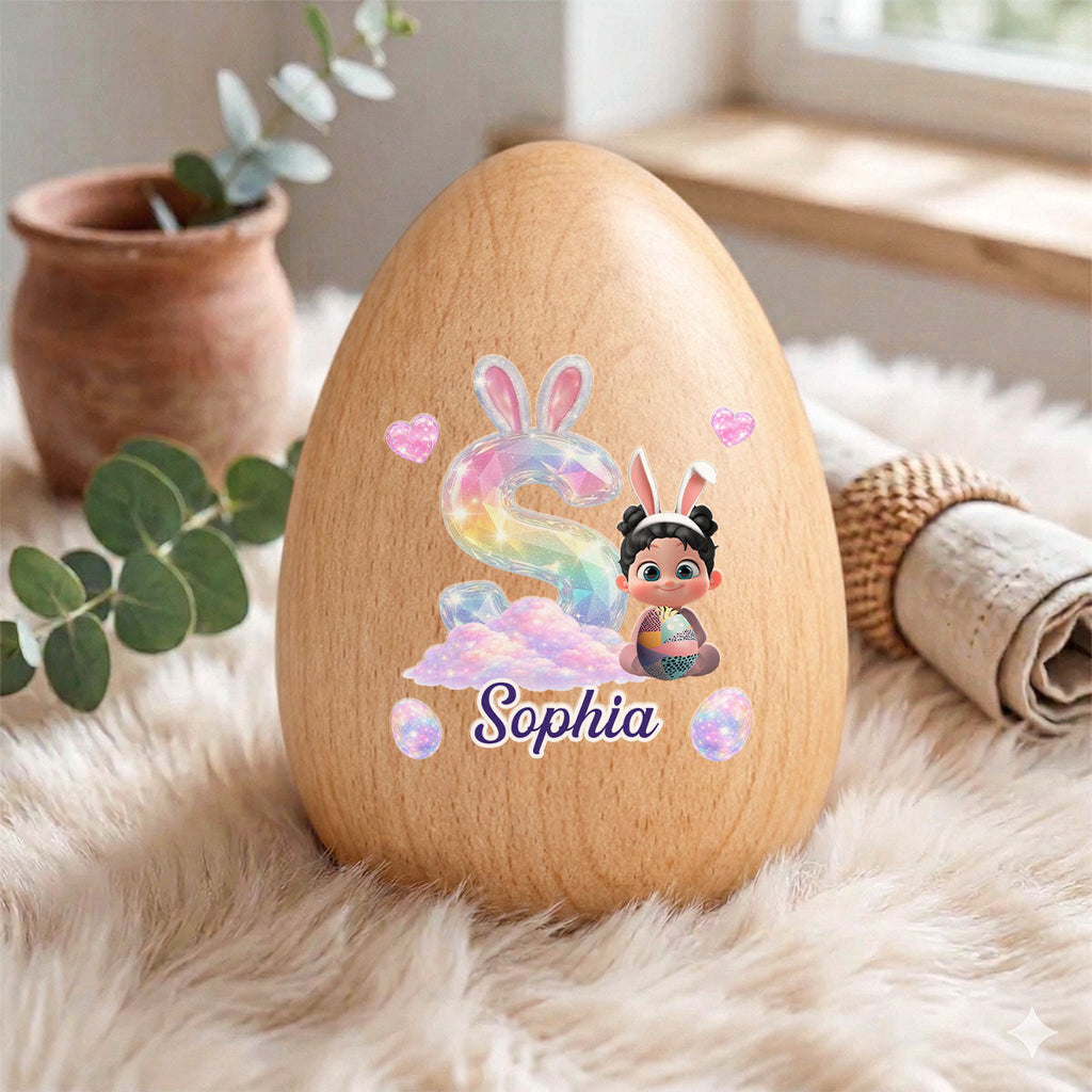 Easter With My Little Bunny - Personalized Wooden Egg Shaker