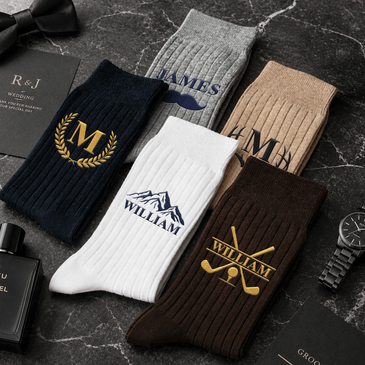 The Man - Personalized Men Socks - Gifts For Groomsmen, Wedding Gifts