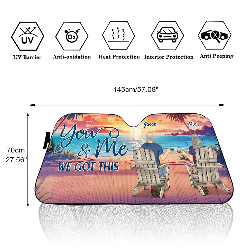 You And Me - Personalized Car Sunshade
