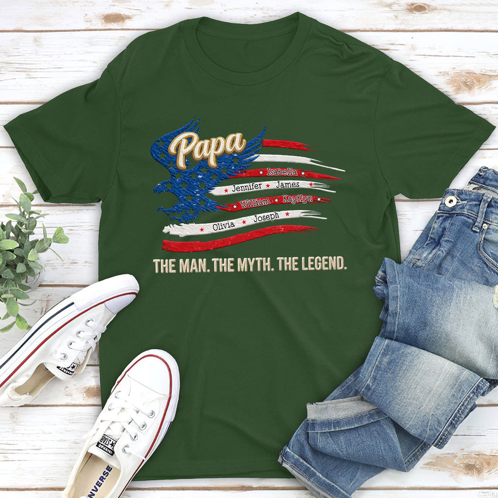 Custom Father's Day, Special Gift for Dad & Grandpa • Papa Super Legend - Personalized Shirt