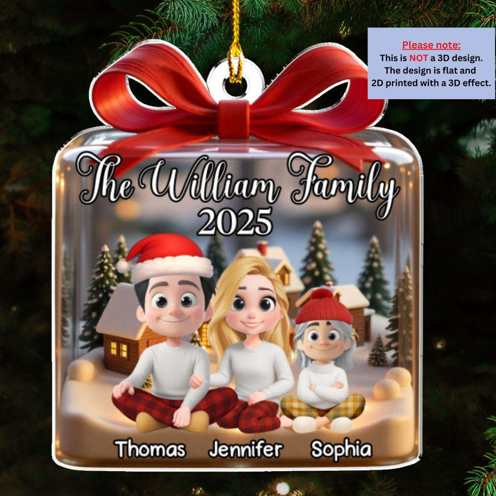Custom Family Ornament, Christmas Gift for Family Members •  Our Family This Year - Personalized Acrylic Ornament
