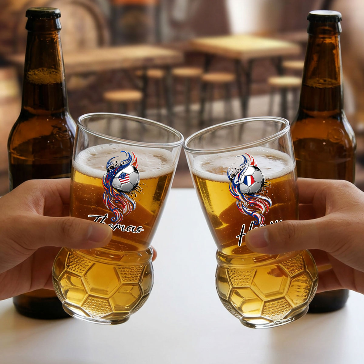 Game On - Personalized Football Beer Glass