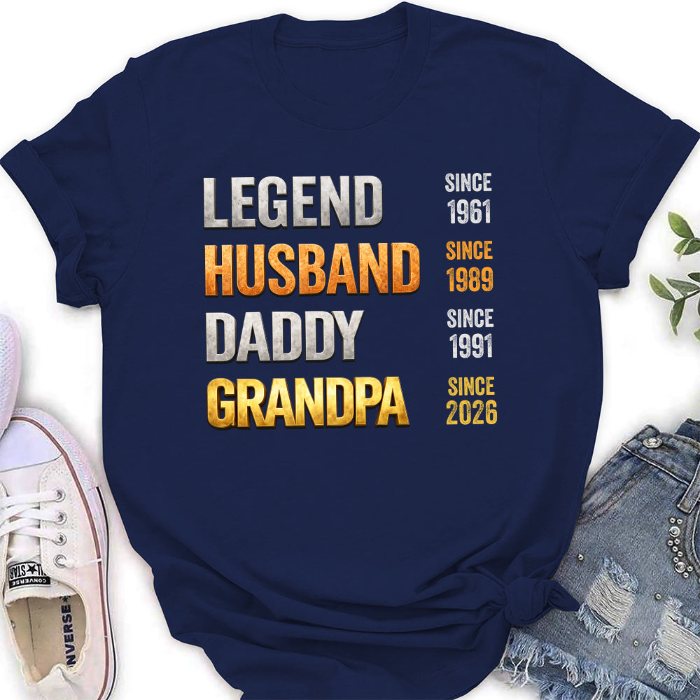 Custom Father's Day, Special Gift for Dad & Grandpa • Legendary Dad Metal Retro - Personalized 3D Effect Shirt