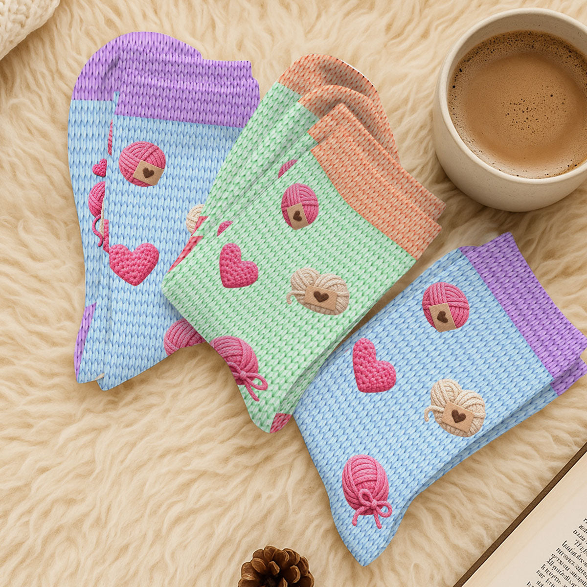Custom Unique Footwear, Christmas Birthday Gift For Him & Her • Crafting In Progress - Personalized Crew Socks