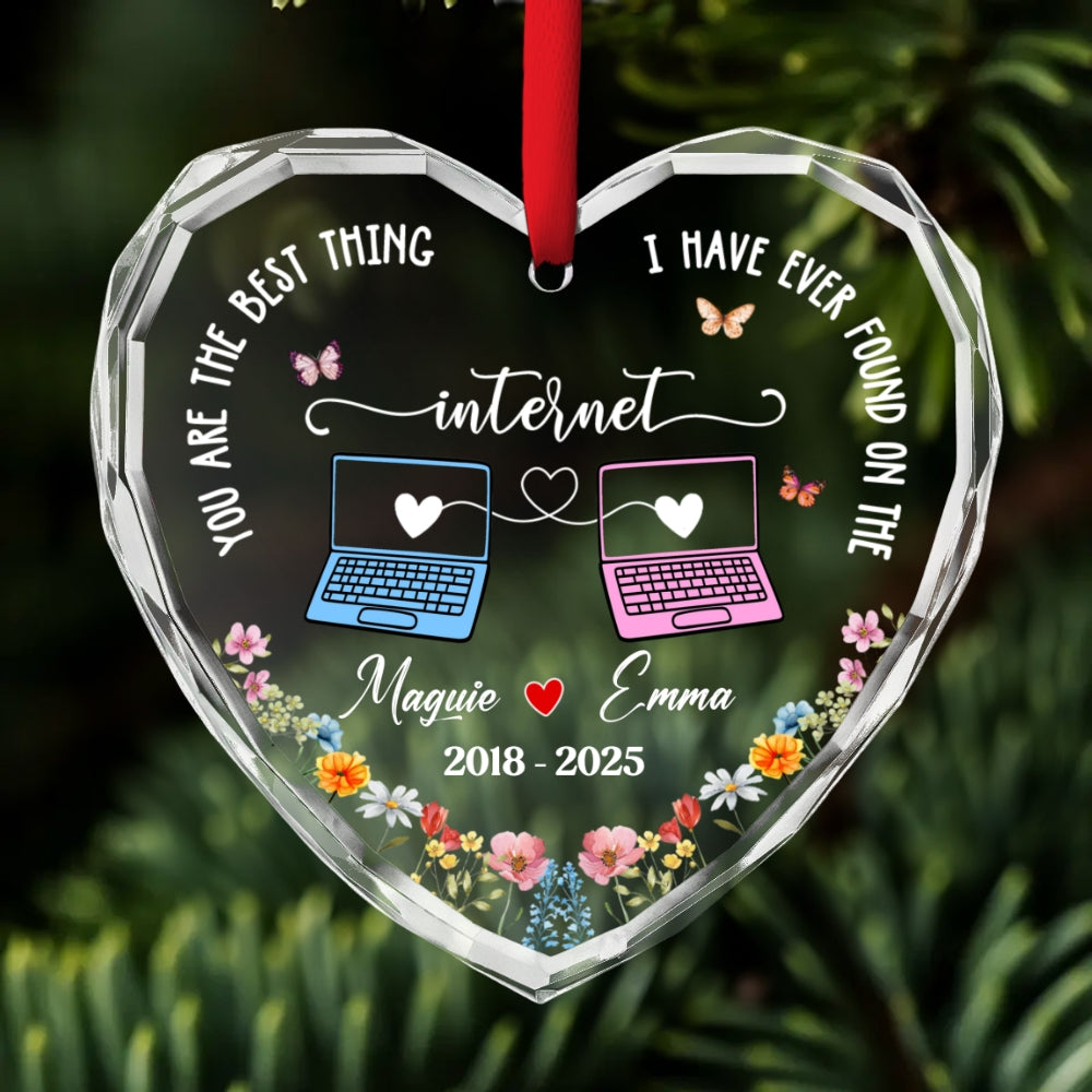 Custom Keepsake Christmas Ornament •  Online Lover - Personalized Glass Ornament