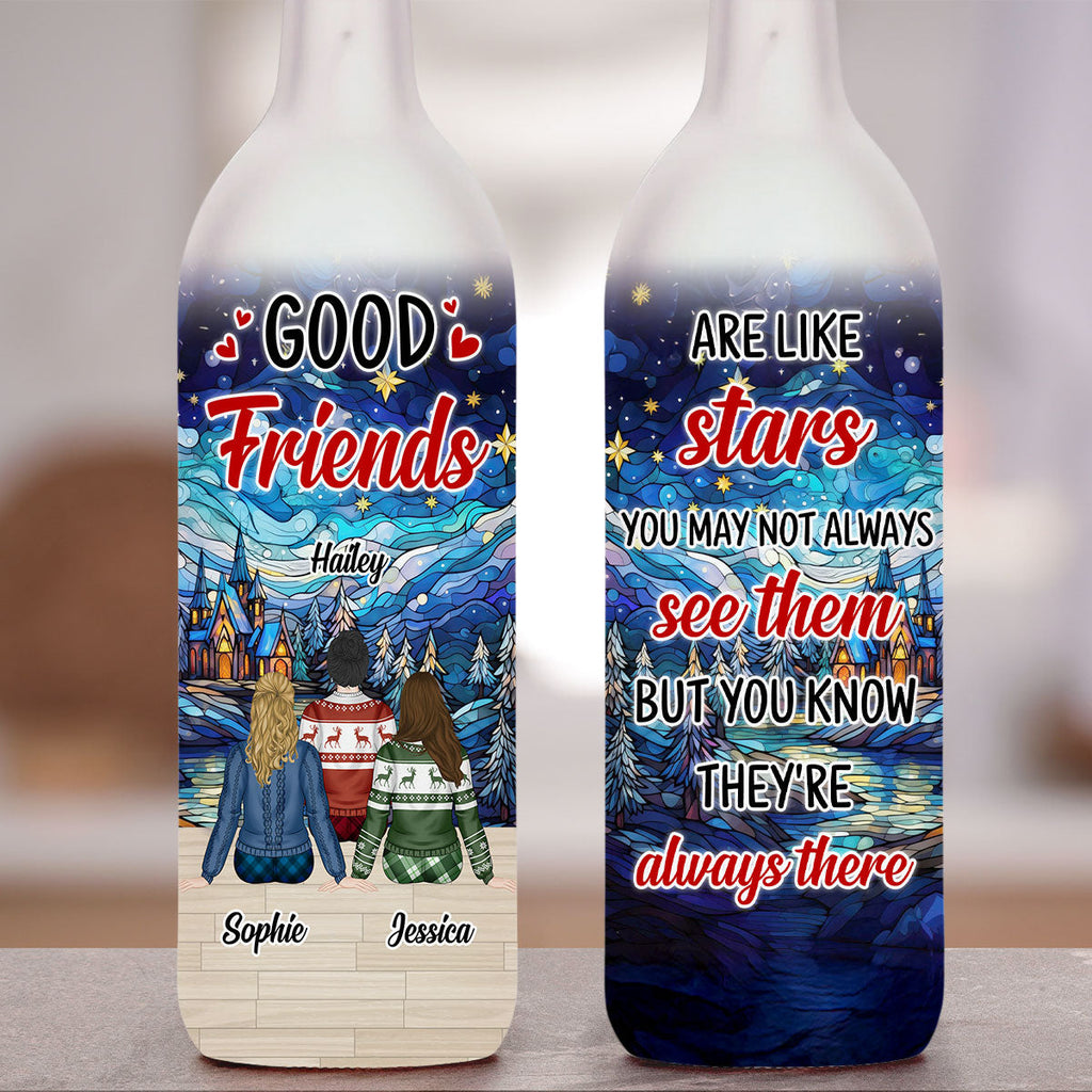 Besties Are Like Stars - Personalized Bottle Lamp