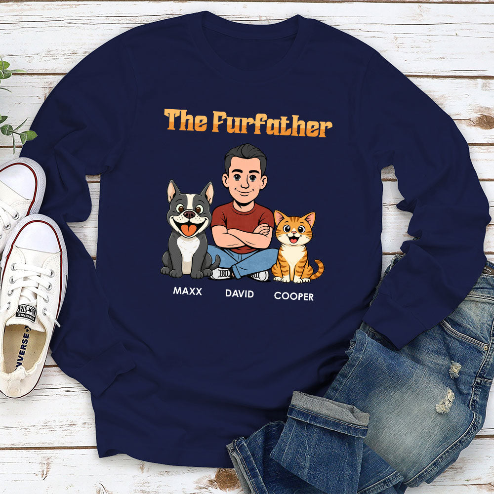 Custom Christmas & Birthday Keepsake Gift • The Furfather Retro - Personalized Shirt