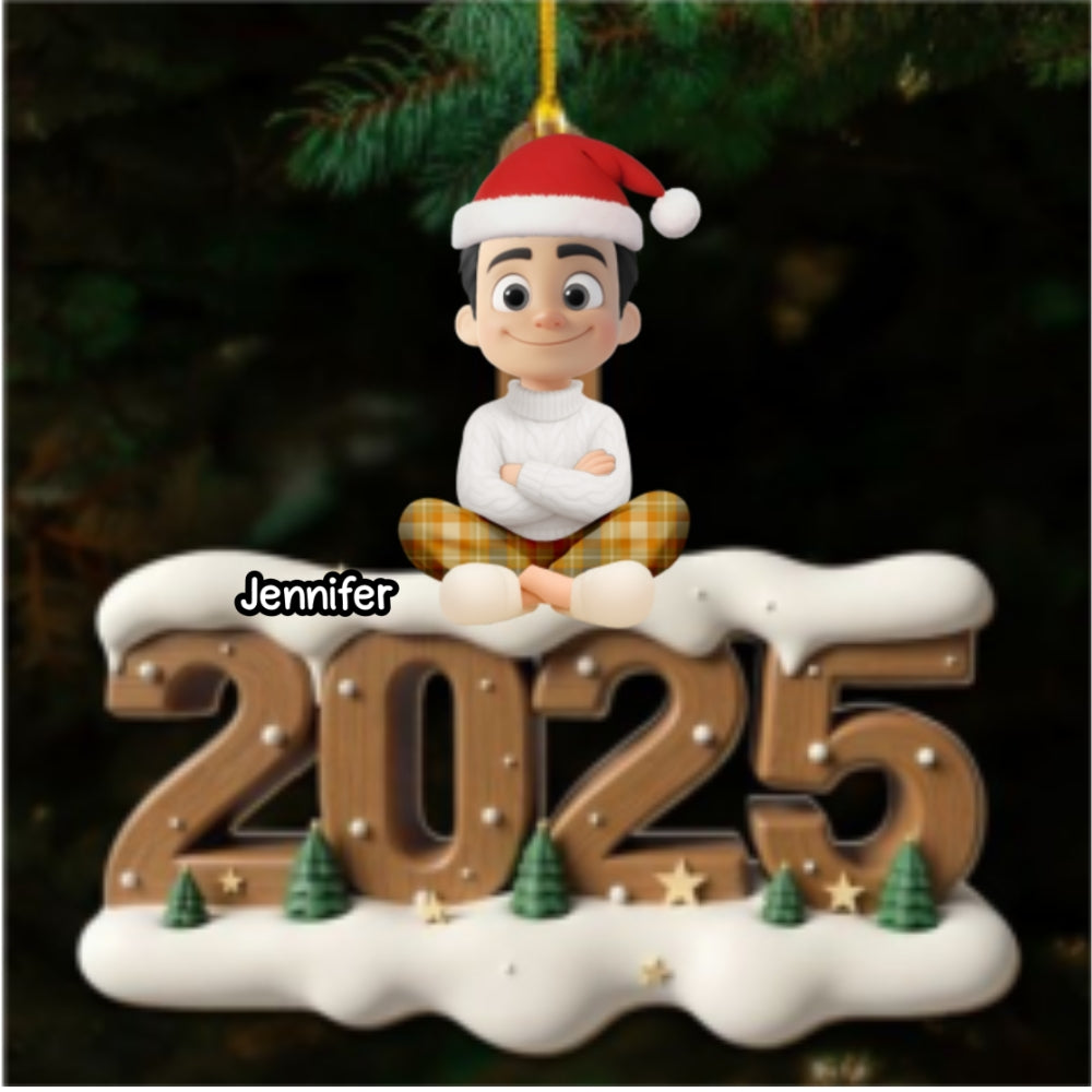 Custom Family Ornament, Christmas Gift for Family Members •  As A Whole Family Now Onwards - Personalized 3D Effect Wood Ornament