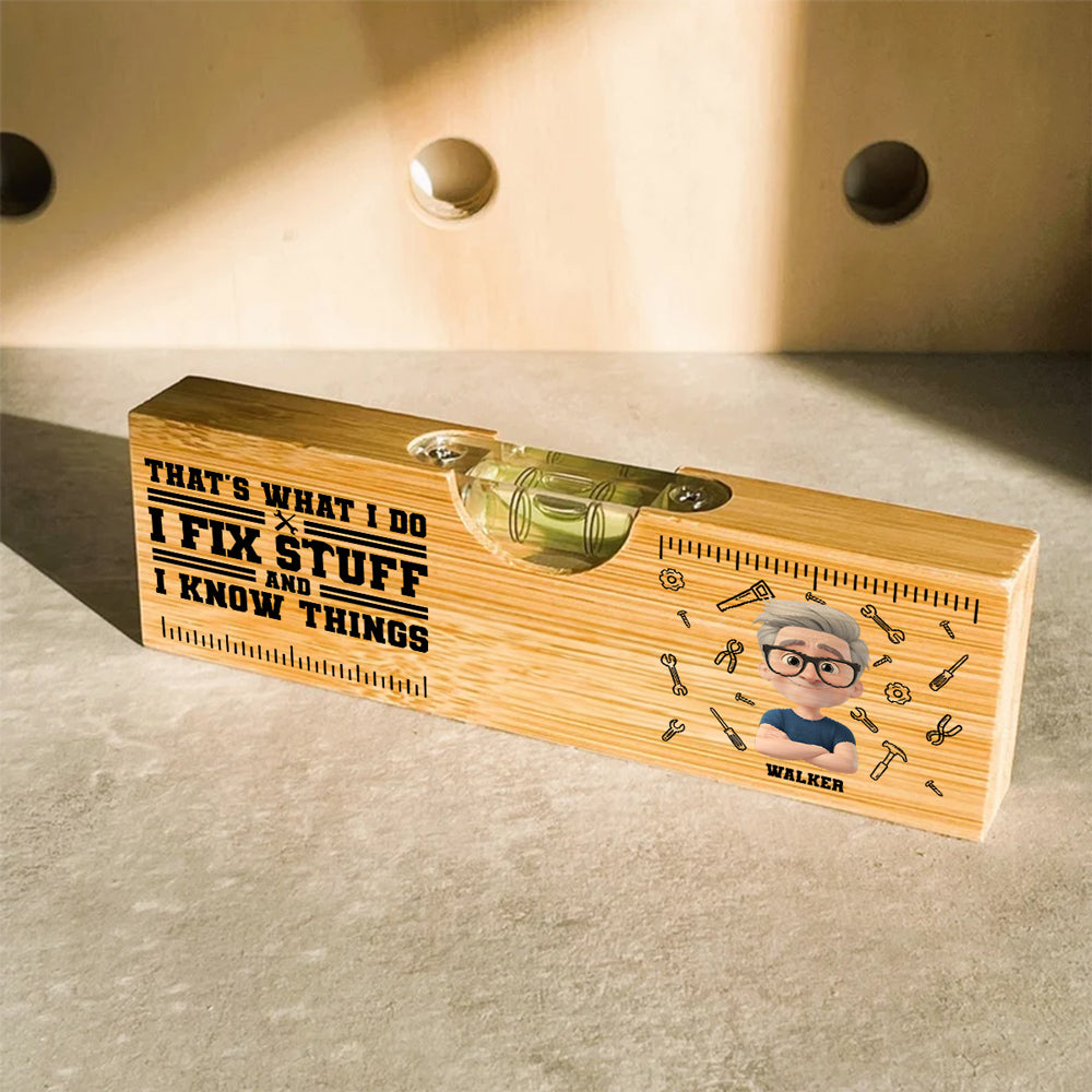 Thats What I Do - Personalized Wooden Spirit Level Bottle Opener