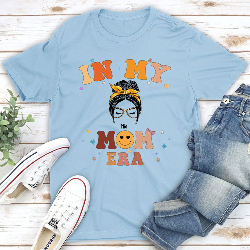 Custom Christmas & Birthday Gift for Mom, Grandma • In My Mom Era - Personalized T-shirt And Onesie