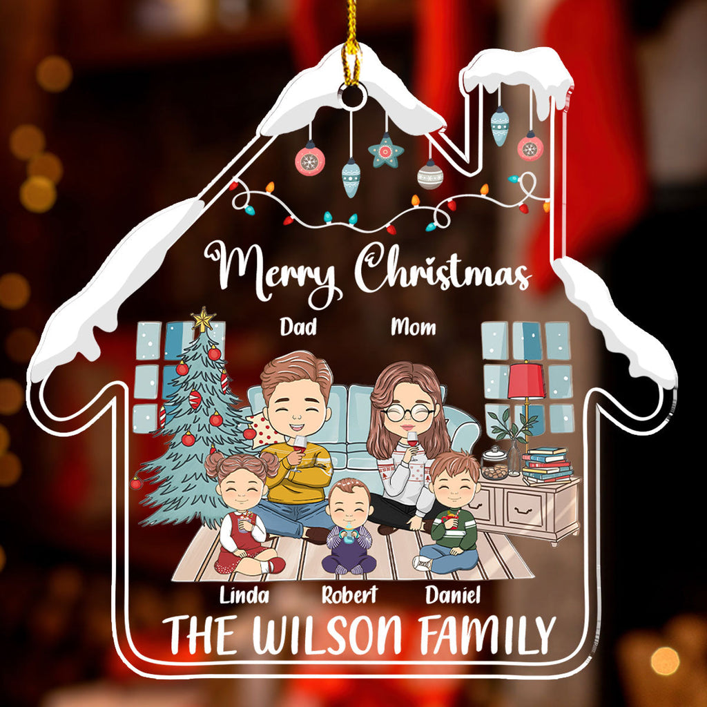 Custom Family Ornament, Christmas Gift for Family Members •  Very Merry Christmas - Personalized Acrylic Ornament
