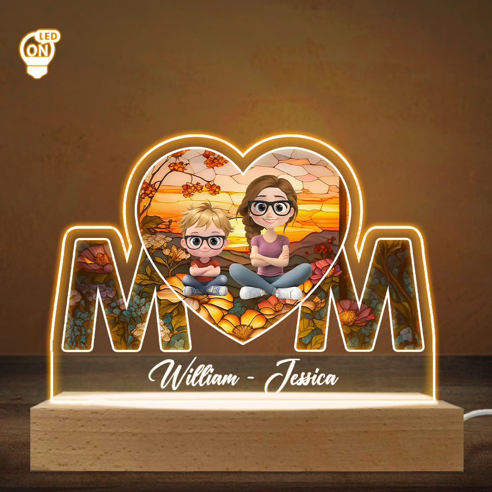 Custom Mother's Day Gift for Mom Grandma • Mother Is The Light In Our Lives - Personalized LED Light