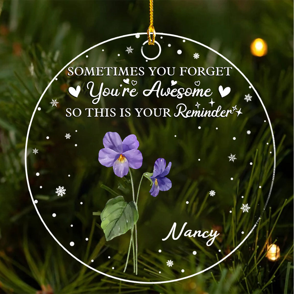 Custom Friendship Christmas Ornament, Best Friend Gift •  You Are Awesome - Personalized Acrylic Ornament