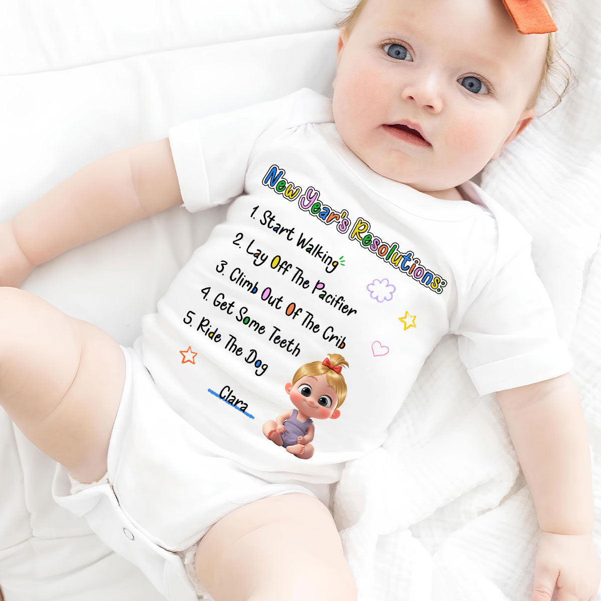 New Years Resolutions - Personalized Baby Onesie