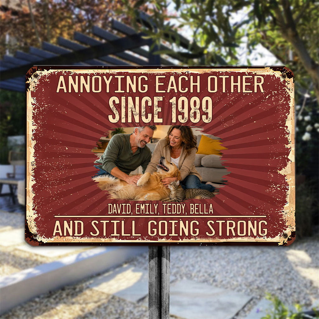 Custom Photo Home & Wall Decor, Birthday & Christmas Gift • Everlasting Love With Pet Photo - Personalized Metal Sign