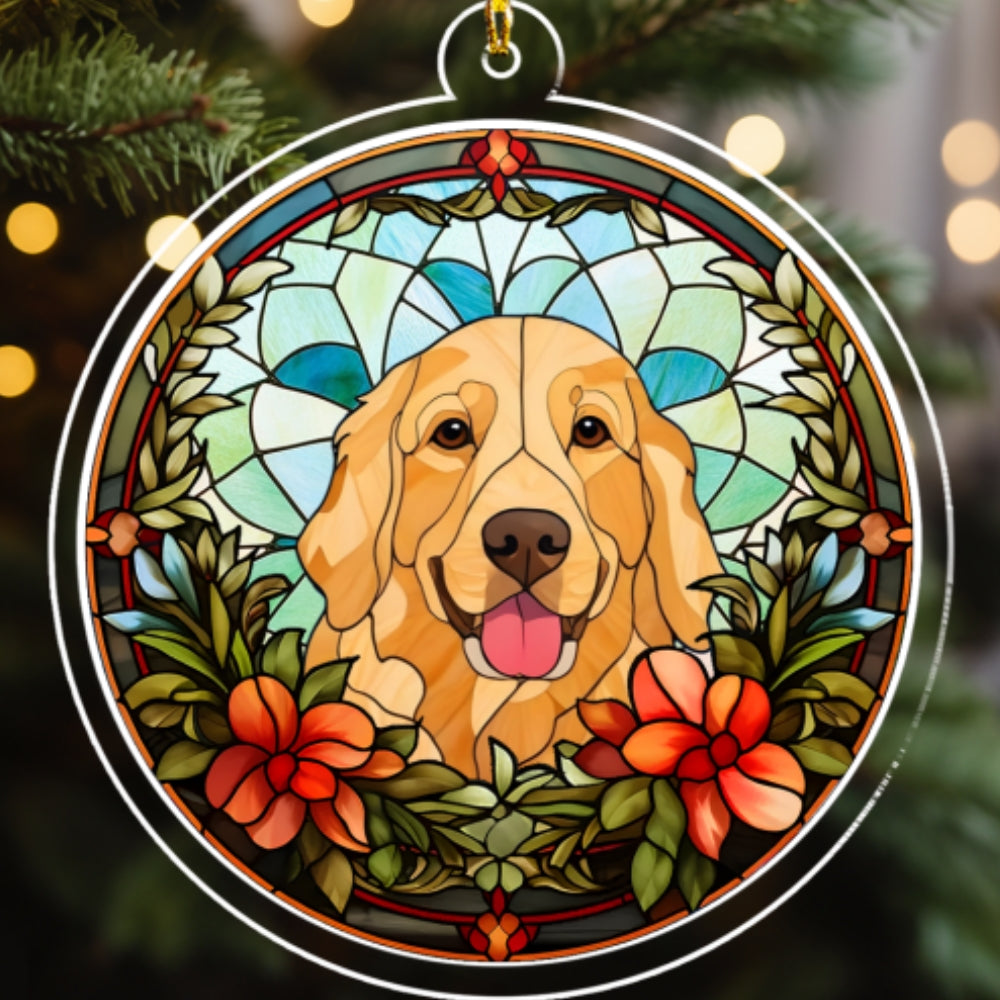 Custom Keepsake Christmas Ornament •  Lovely Dog - Personalized Acrylic Ornament