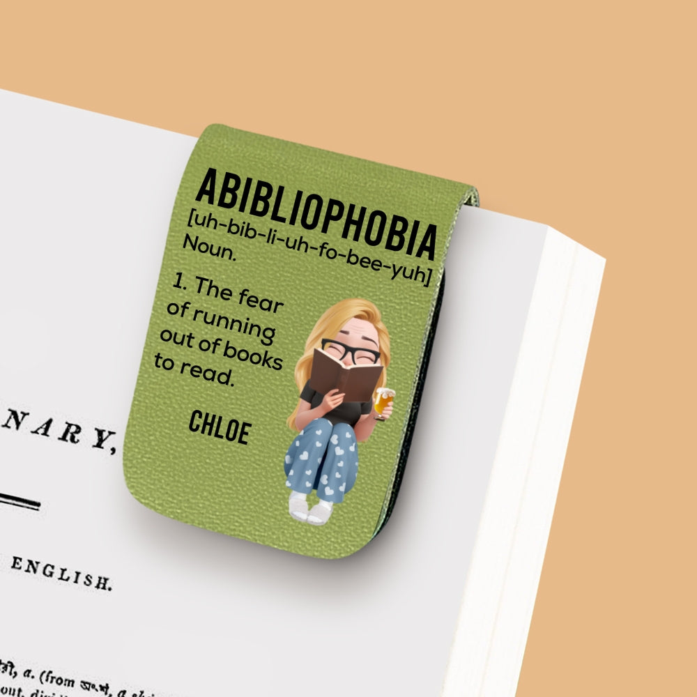 Custom Christmas Birthday Bookish Gifts For Book Lovers, Bookworms • Running Out Of Books - Personalized Leather Bookmark