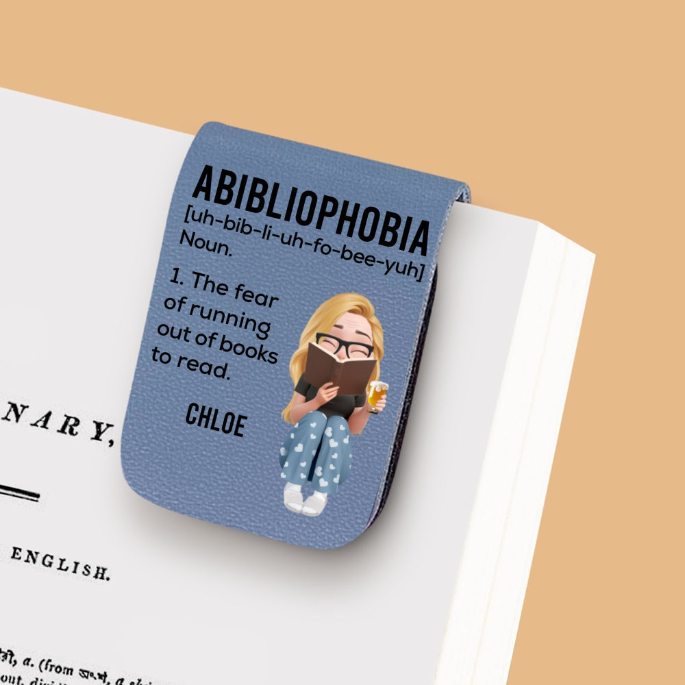 Custom Christmas Birthday Bookish Gifts For Book Lovers, Bookworms • Running Out Of Books - Personalized Leather Bookmark