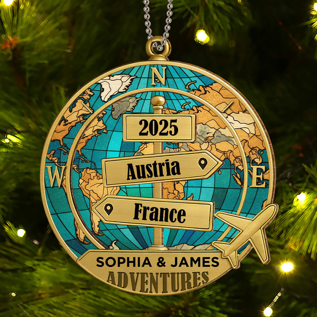 Custom Keepsake Christmas Ornament •  Destination Of All Year - Personalized Suncatcher Ornament