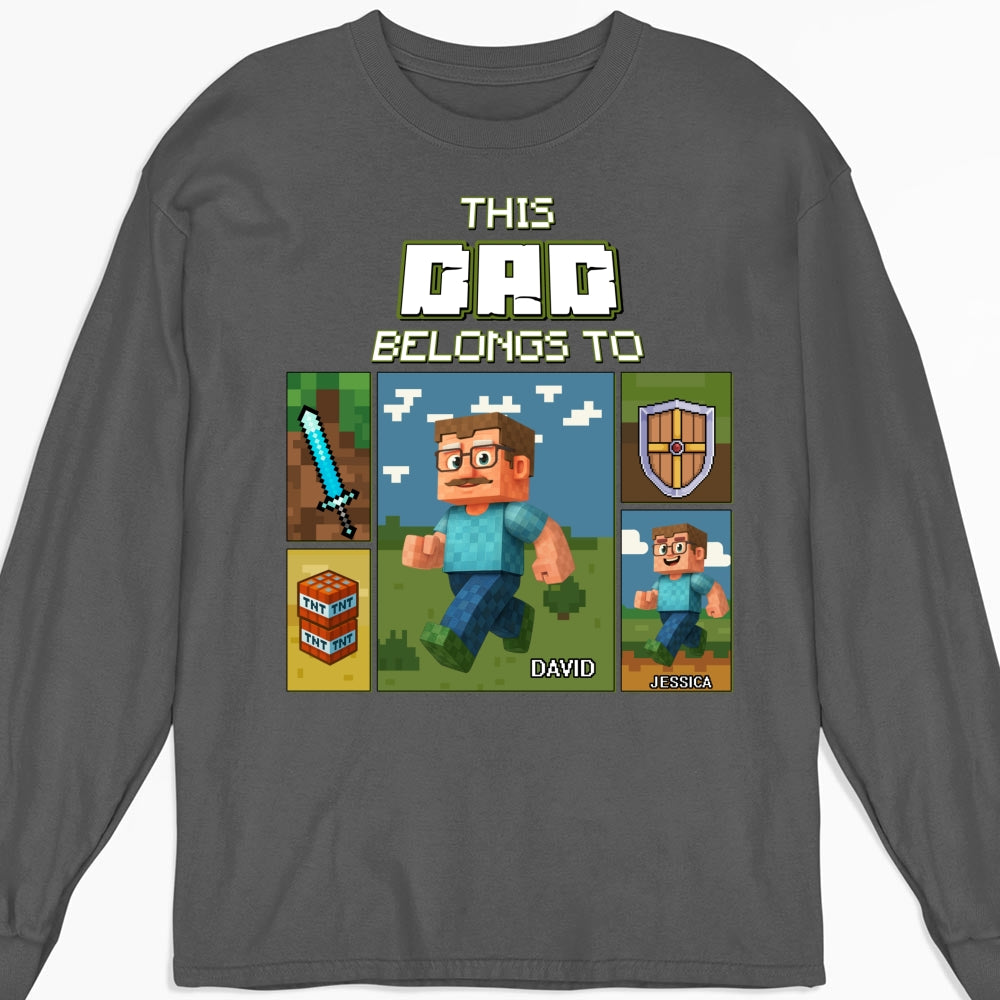 Custom Father's Day, Special Gift for Dad & Grandpa • This Awesome Dad Belongs To - Personalized Shirt