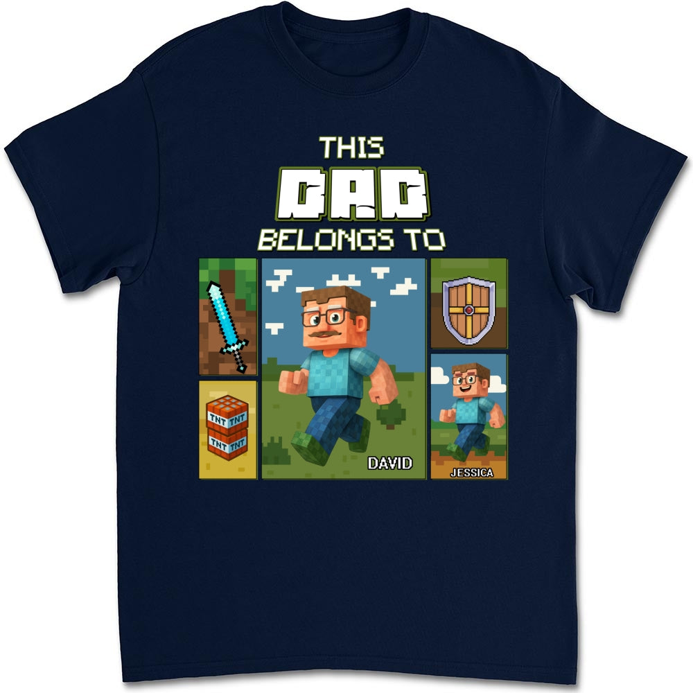 Custom Father's Day, Special Gift for Dad & Grandpa • This Awesome Dad Belongs To - Personalized Shirt
